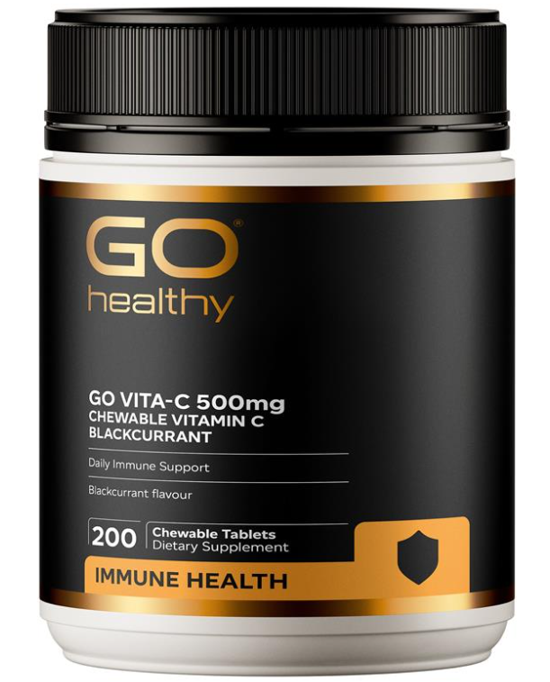 GO Vita-C 500mg B/Currant Chew 200s